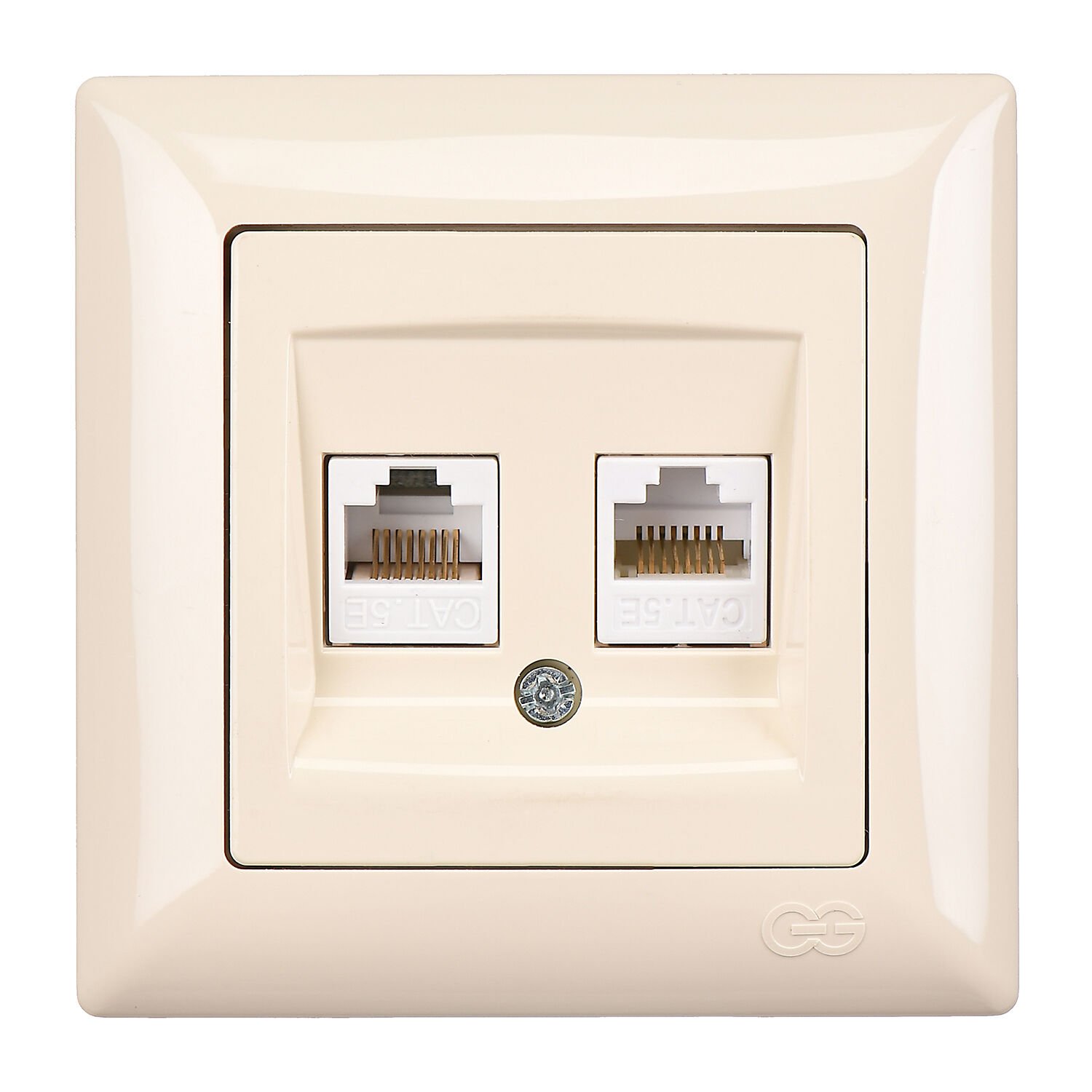 Günsan Visage Krem İkili Data Prizi (2 x RJ45 Cat5E)