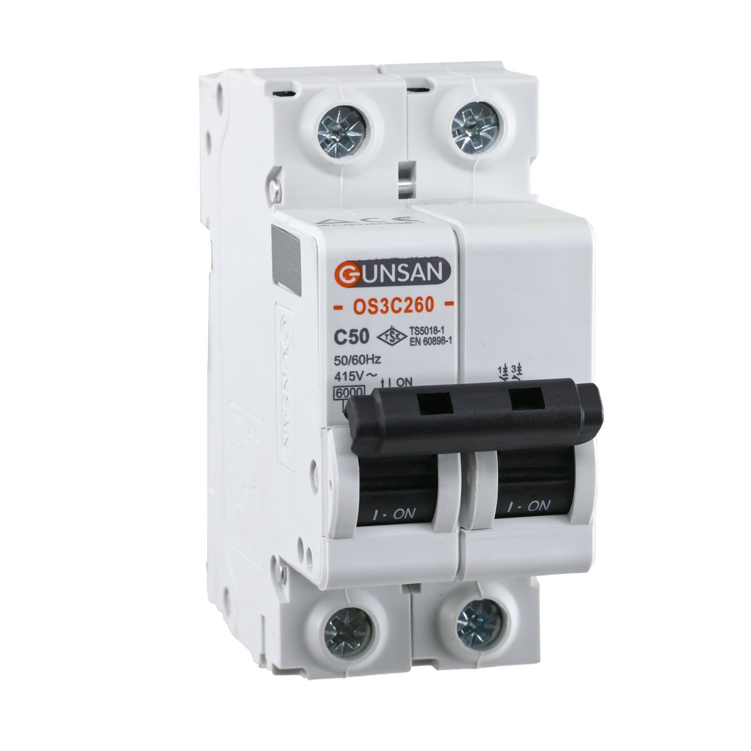 Günsan Valta Otomatik Sigorta 2P 6kA C Tip 50A