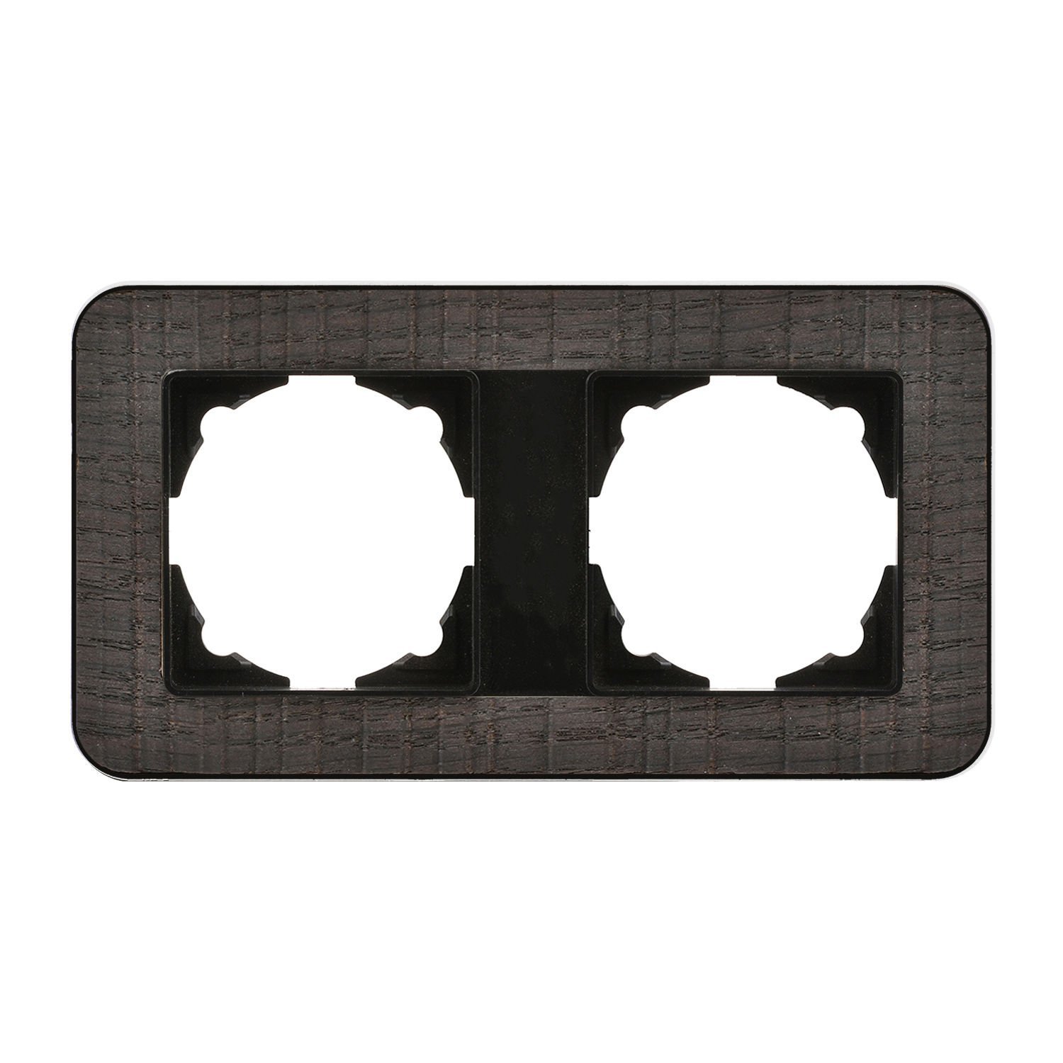 Günsan Radius Metalik Siyah & Natural Oak Üçlü Çerçeve