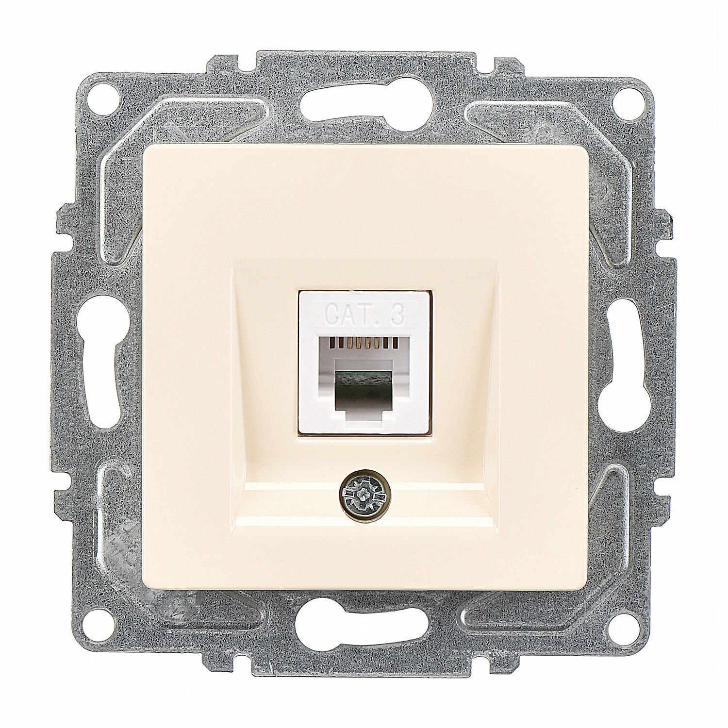 Günsan Eqona Krem Vidalı Nümeris Telefon Prizi (Cat3)