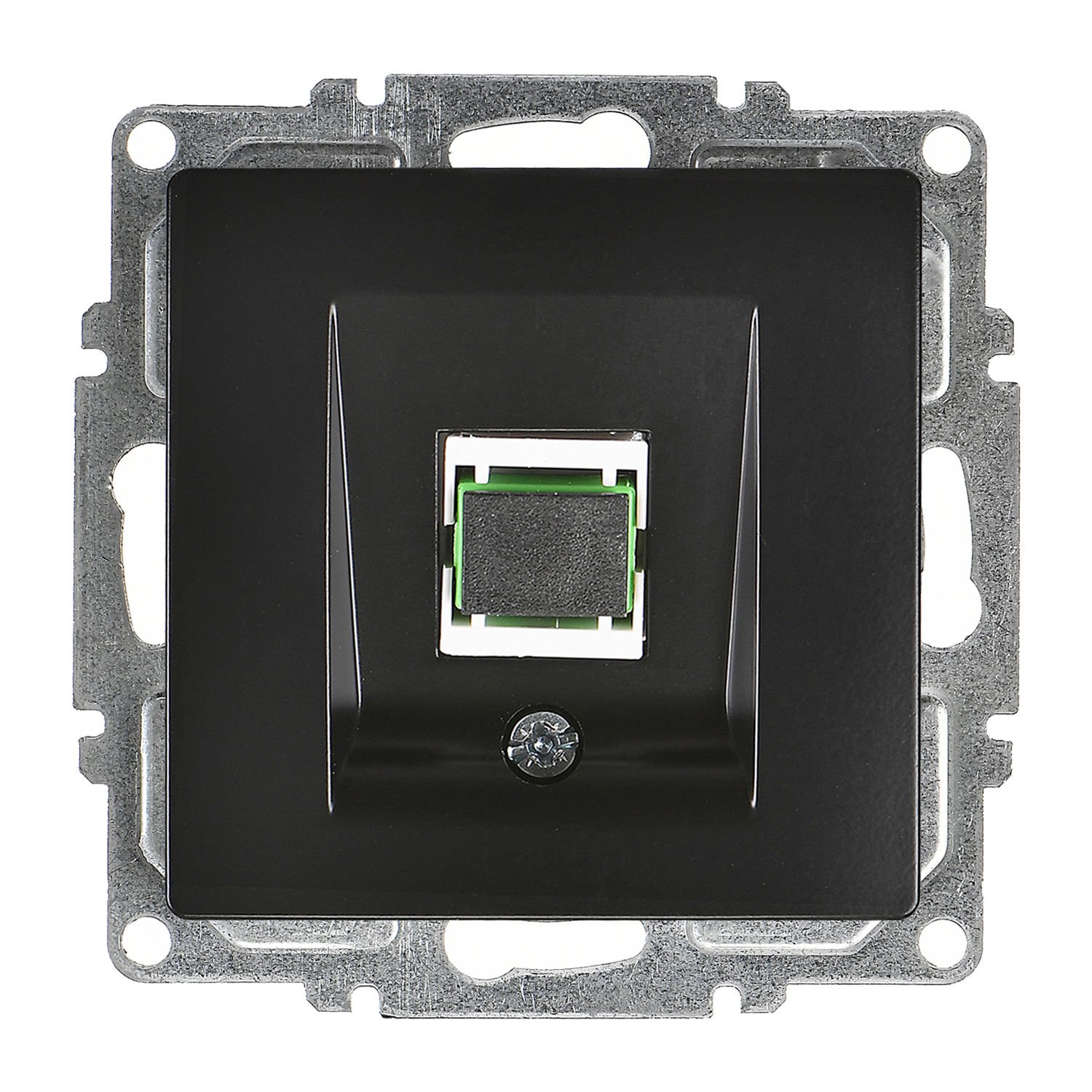 Günsan Visage Metalik Siyah Vidalı Fiber Optik Data Prizi