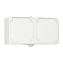 Günsan Fantasy Beyaz Kapaklı İkili Grup Priz (Topraklı Priz + Topraklı Priz)