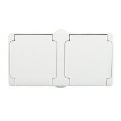 Günsan Fantasy Beyaz Kapaklı İkili Grup Priz (Topraklı Priz + Topraklı Priz)