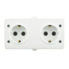 Günsan Fantasy Beyaz Kapaksız İkili Grup Priz (Topraklı Priz + Topraklı Priz)