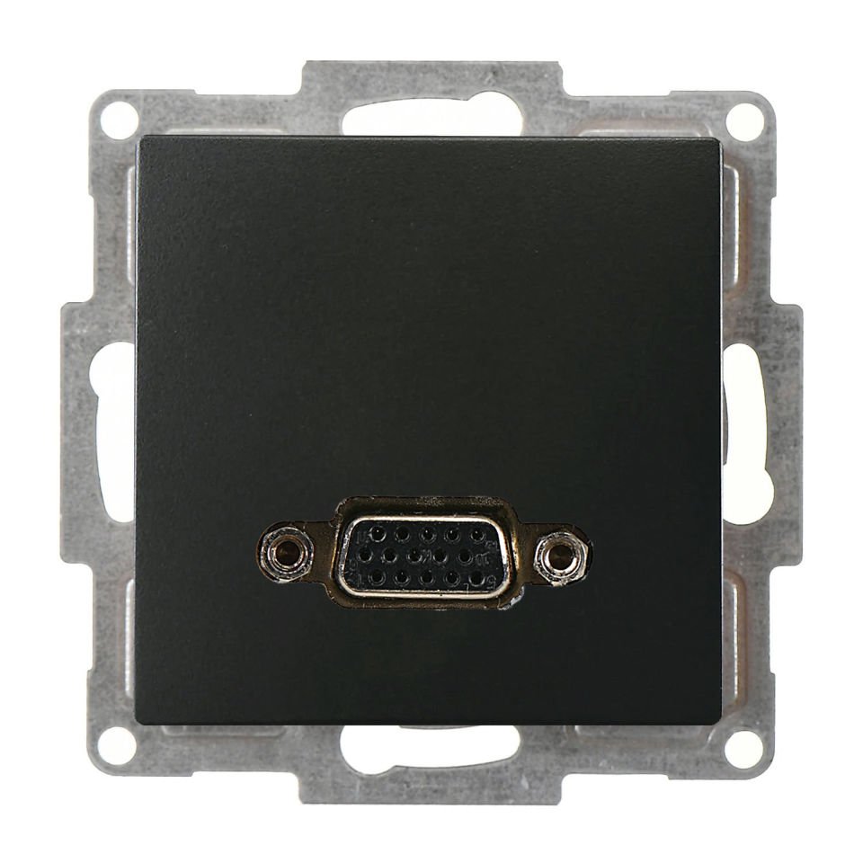 Günsan Visage Metalik Siyah Vidalı VGA Prizi