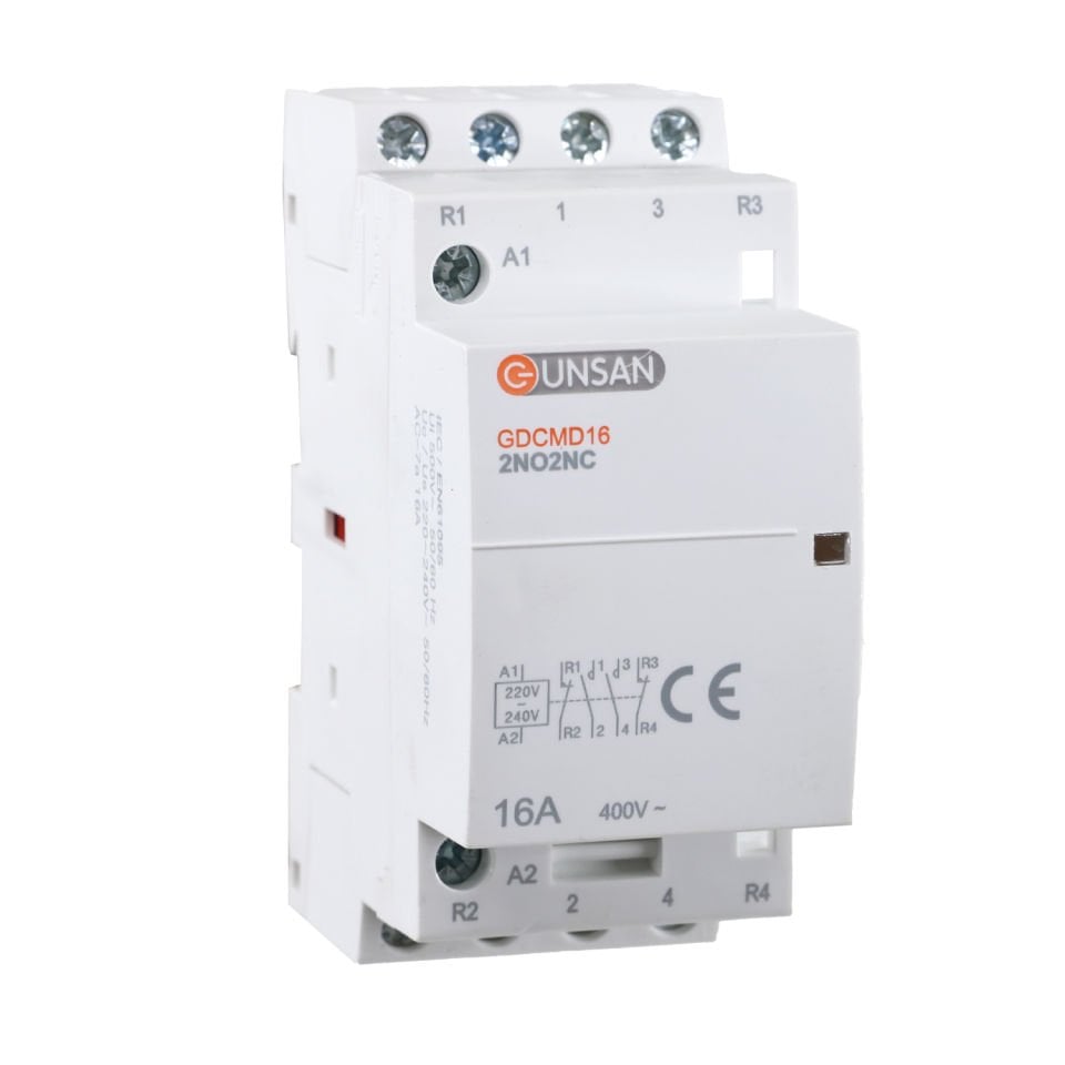 Günsan Valta Modüler Kontaktör 16A 4P 2NO+2NC