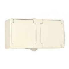 Günsan Fantasy Krem Kapaklı İkili Grup Priz (Topraklı Priz + Topraklı Priz)