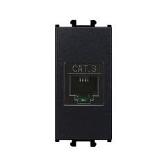 Günsan Domino Siyah Telefon Prizi (Cat3) 1M