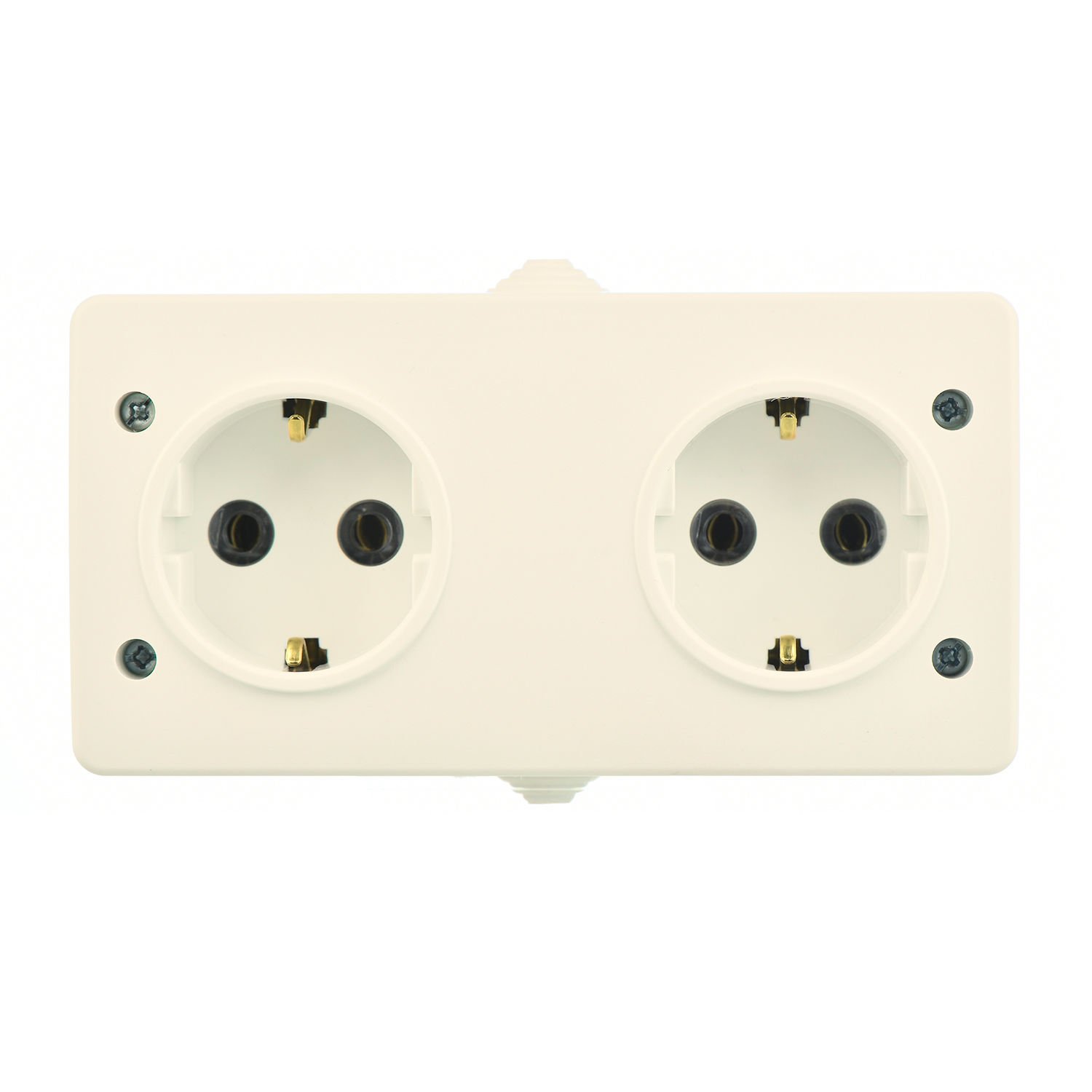 Günsan Fantasy Krem Kapaksız İkili Grup Priz (Topraklı Priz + Topraklı Priz)