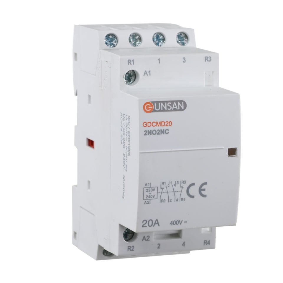 Günsan Valta Modüler Kontaktör 20A 4P 2NO+2NC
