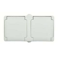 Günsan Fantasy Gri Kapaklı İkili Grup Priz (Topraklı Priz + Topraklı Priz)