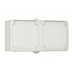 Günsan Fantasy Gri Kapaklı İkili Grup Priz (Topraklı Priz + Topraklı Priz)