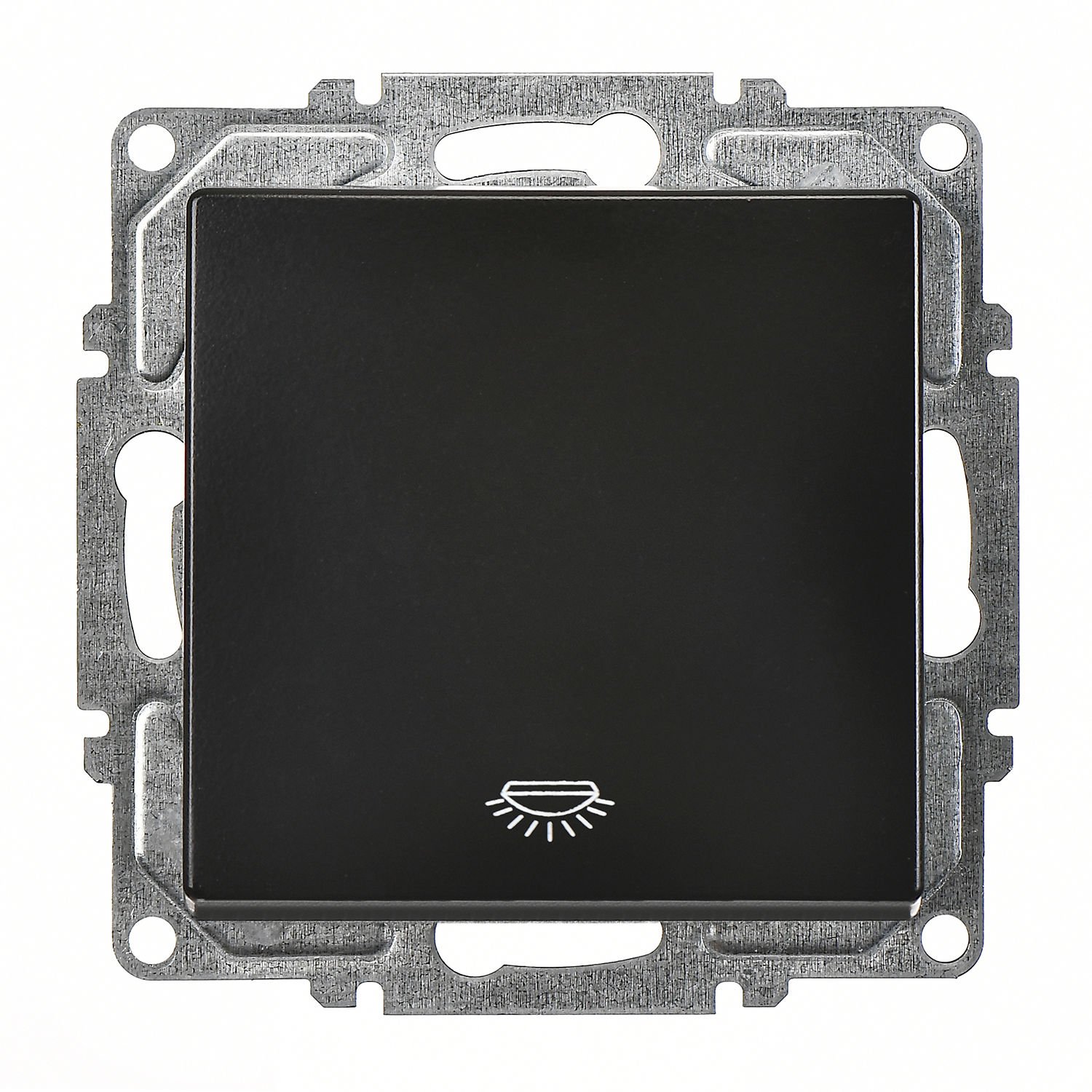 Günsan Visage Metalik Siyah Klipsli Liht Anahtar - 10AX 250V