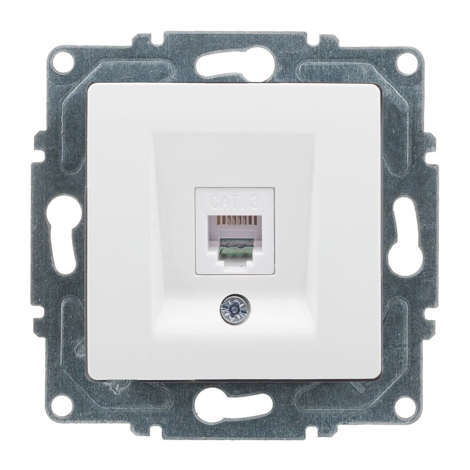 Günsan Visage Beyaz Nümeris Telefon Prizi (Cat3) Mekanizma