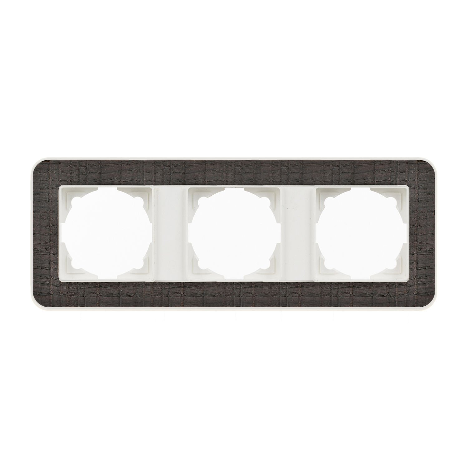 Günsan Radius Fildişi Beyazı & Natural Oak Üçlü Çerçeve