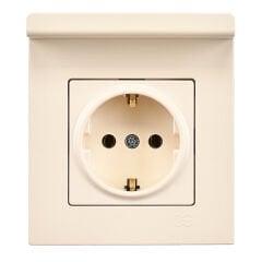 Günsan Valta Krem Eqona Pratik Telefon Tutucu Topraklı Priz