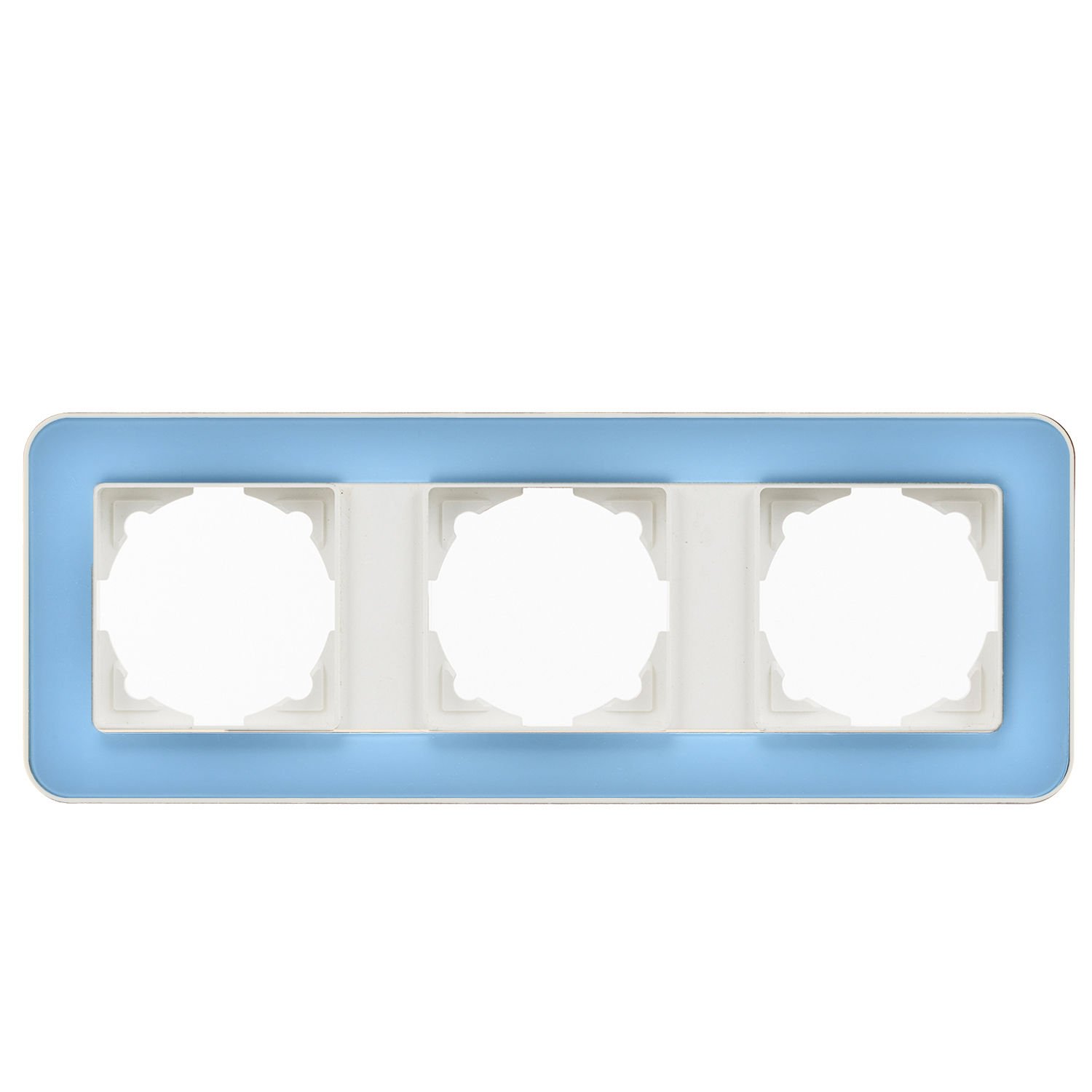 Günsan Radius Fildişi Beyazı & Pastel Blue Üçlü Çerçeve