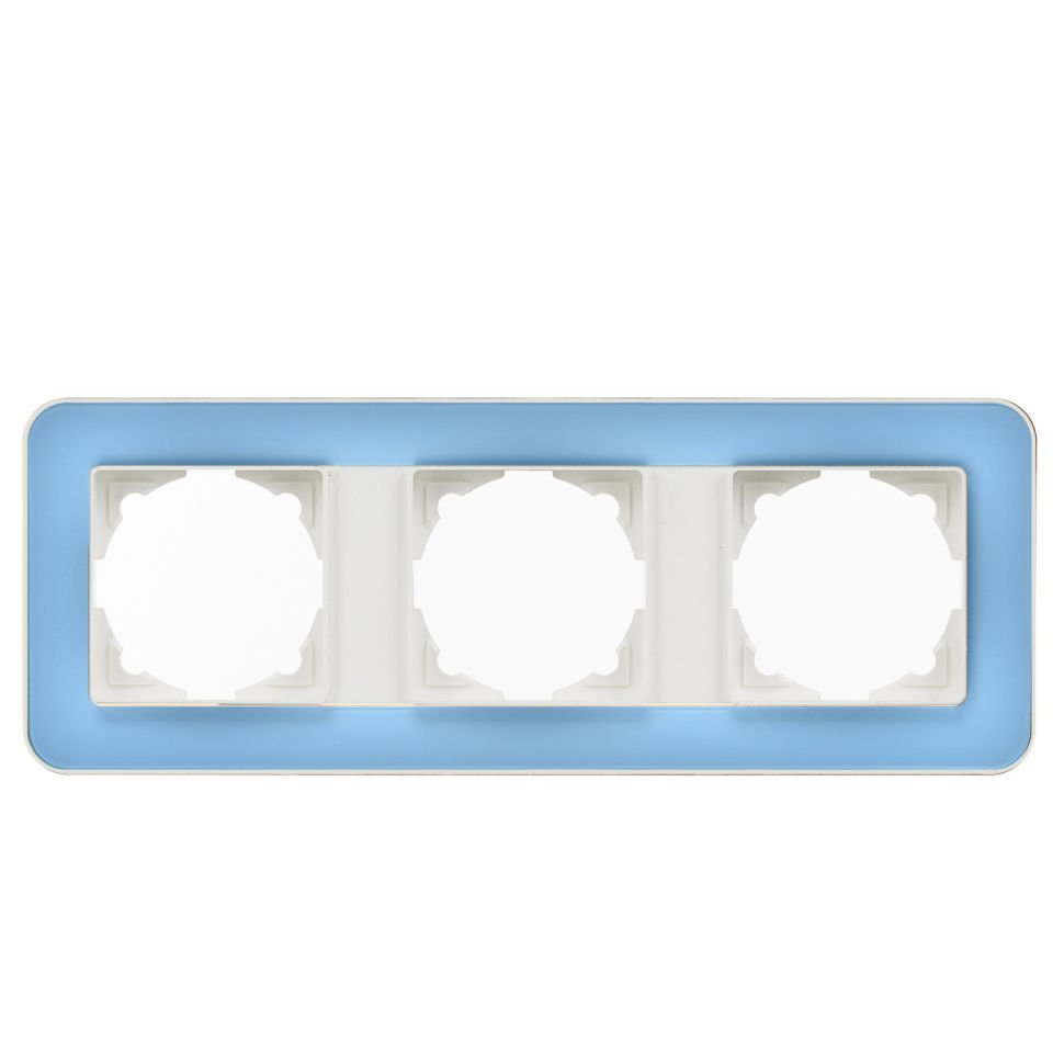 Günsan Radius Fildişi Beyazı & Pastel Blue Üçlü Çerçeve