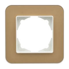 Günsan Radius Fildişi Beyazı & Pearl Gold Tekli Çerçeve