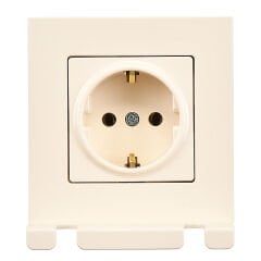 Günsan Eqona Krem Pratik Fiş Tutucu Topraklı Priz - Vidalı