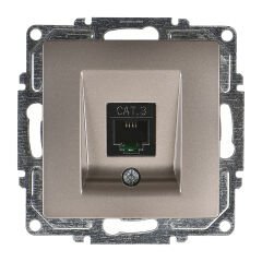 Günsan Visage Mocha Vidalı Nümeris Telefon Prizi (Cat3)