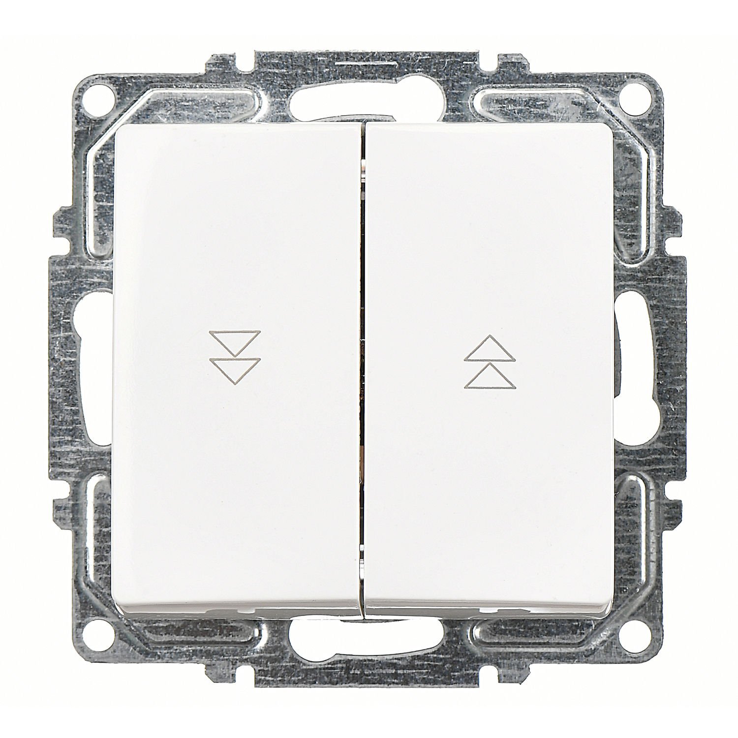 Günsan Visage Beyaz Jaluzi Kumanda Anahtarı - İki Düğmeli ve Klipsli - 10AX 250V