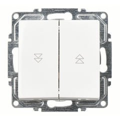 Günsan Visage Beyaz Jaluzi Kumanda Anahtarı - İki Düğmeli ve Klipsli - 10AX 250V