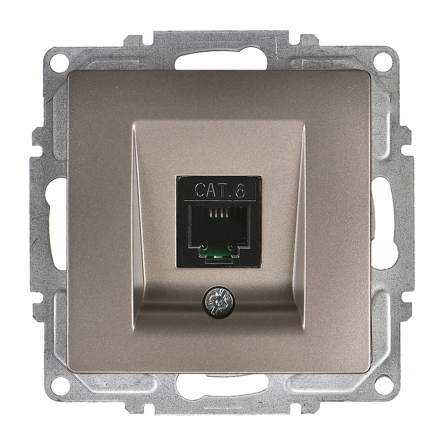 Günsan Visage Mocha Vidalı Tekli Data Prizi (RJ45 Cat6)