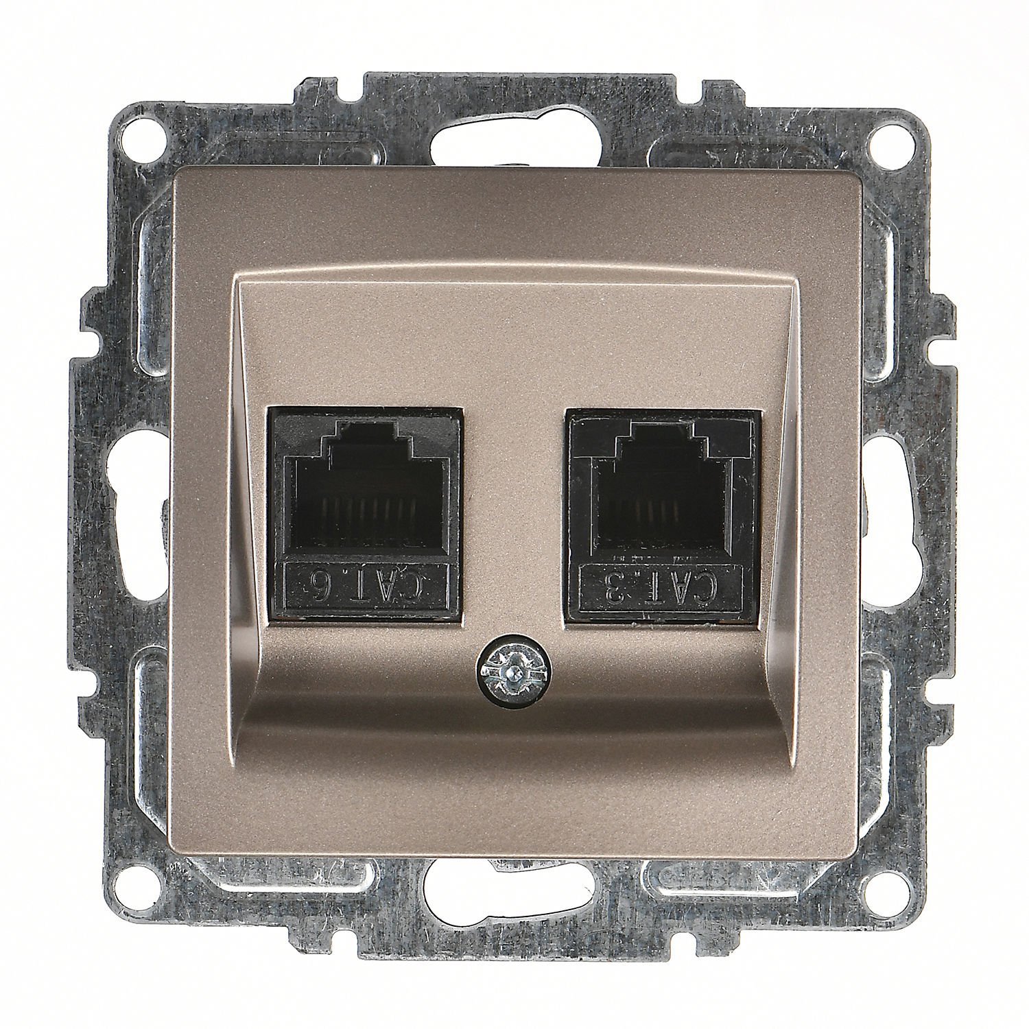 Günsan Visage Data + Nümeris Telefon Prizi (RJ45 Cat6 + Cat3)