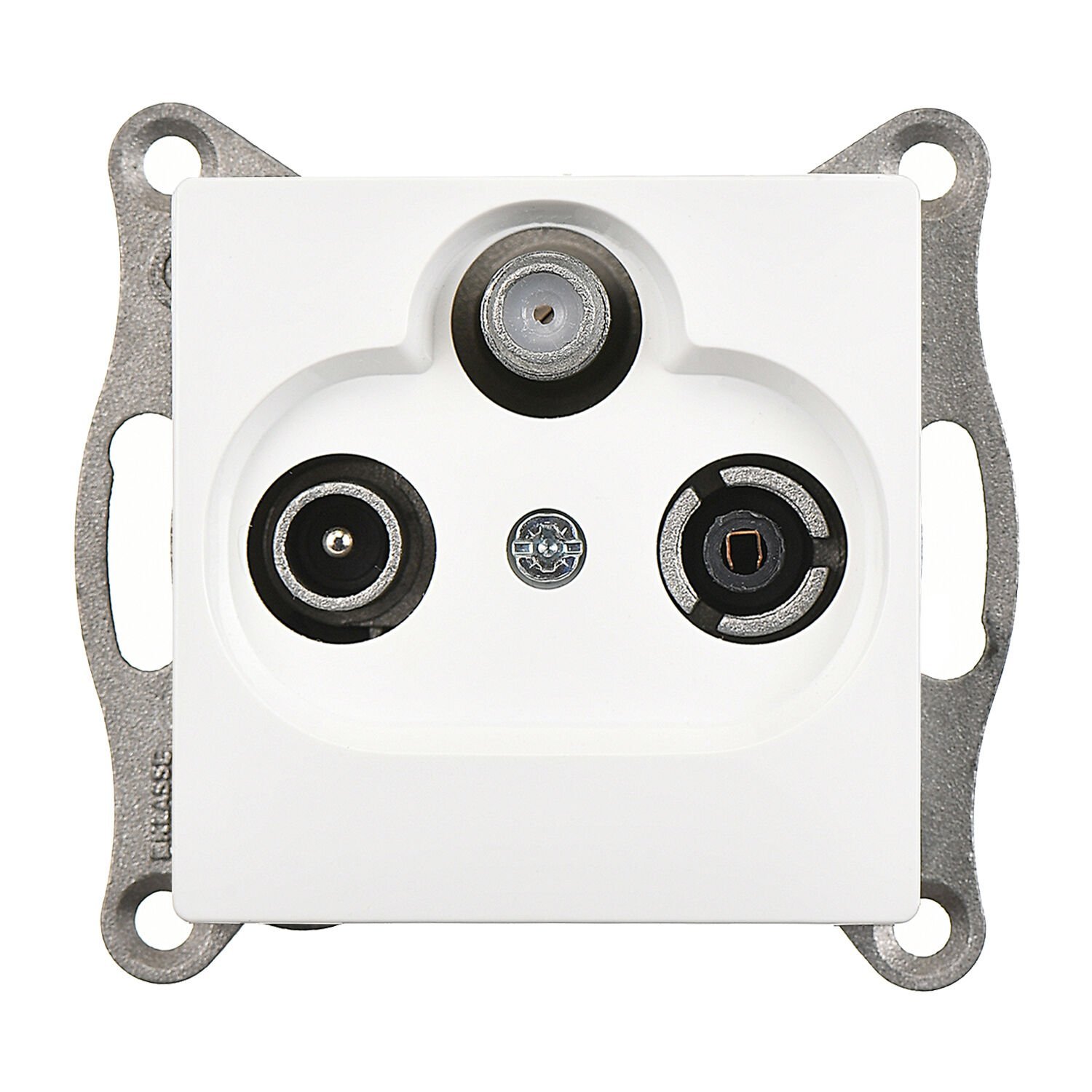 Günsan Visage Beyaz Vidalı Uydu Prizi Geçişli (Sat-TV-Radyo)