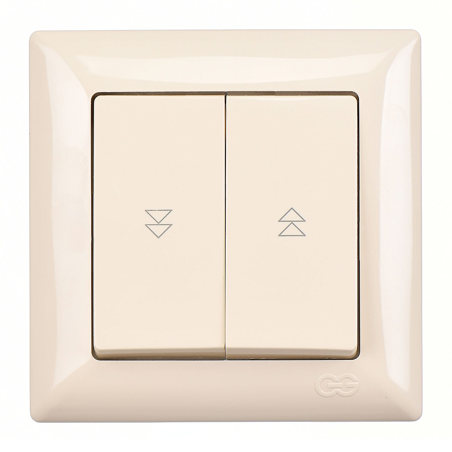 Günsan Visage Krem Jaluzi Kumanda Anahtarı (İki Düğmeli)