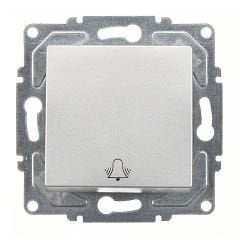 Günsan Eqona Gümüş Klipsli Zil Butonu - 10AX 250V