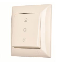 Günsan Visage Krem Jaluzi Kumanda Anahtarı (Tek Düğmeli)