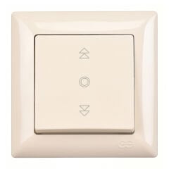 Günsan Visage Krem Jaluzi Kumanda Anahtarı (Tek Düğmeli)