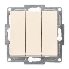 Günsan Visage Krem Vidalı Üçlü Anahtar - 10AX 250V