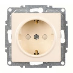 Günsan Visage Krem Çocuk Korumalı Topraklı Priz - 16A 250V - Vidalı