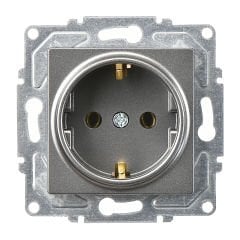 Günsan Eqona Füme Topraklı Priz- 16A 250V - Klipsli