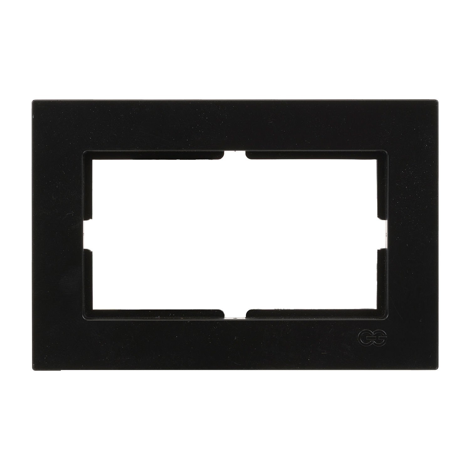 Günsan Eqona Metalik Siyah İkili Priz Çerçeve