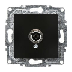 Günsan Eqona Metalik Siyah Geçişli-Sonlu TV Prizi (Geçişli-Sonlu)