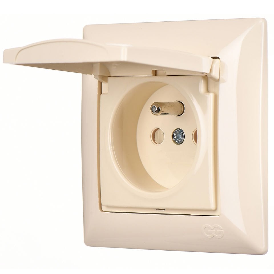 Günsan Visage Krem Çocuk Korumalı Kapaklı UPS Priz (Vidalı)