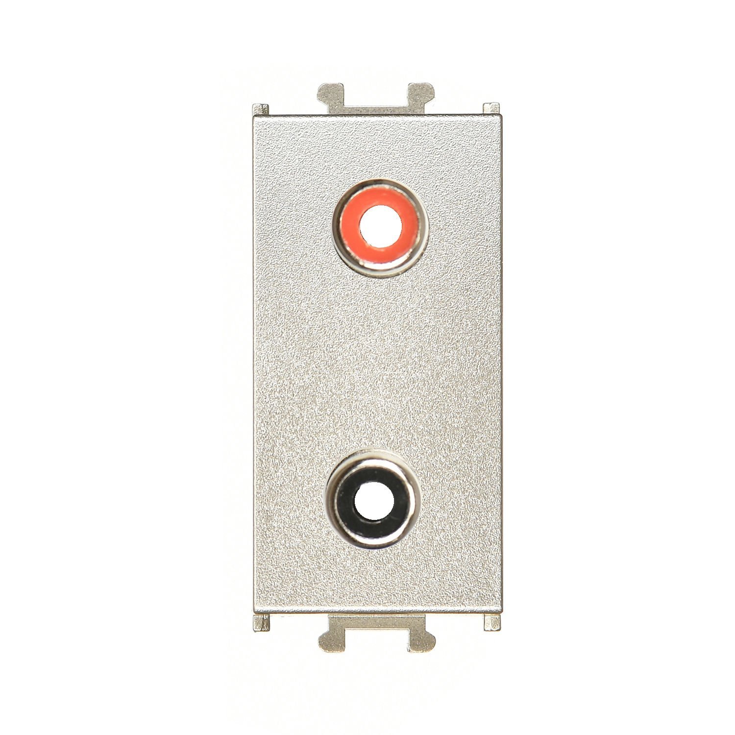 Günsan Domino Metalik Bej Hoparlör Çıkışı - 2 Çıkış - 1M