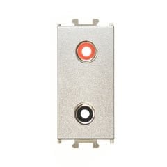 Günsan Domino Metalik Bej Hoparlör Çıkışı - 2 Çıkış - 1M