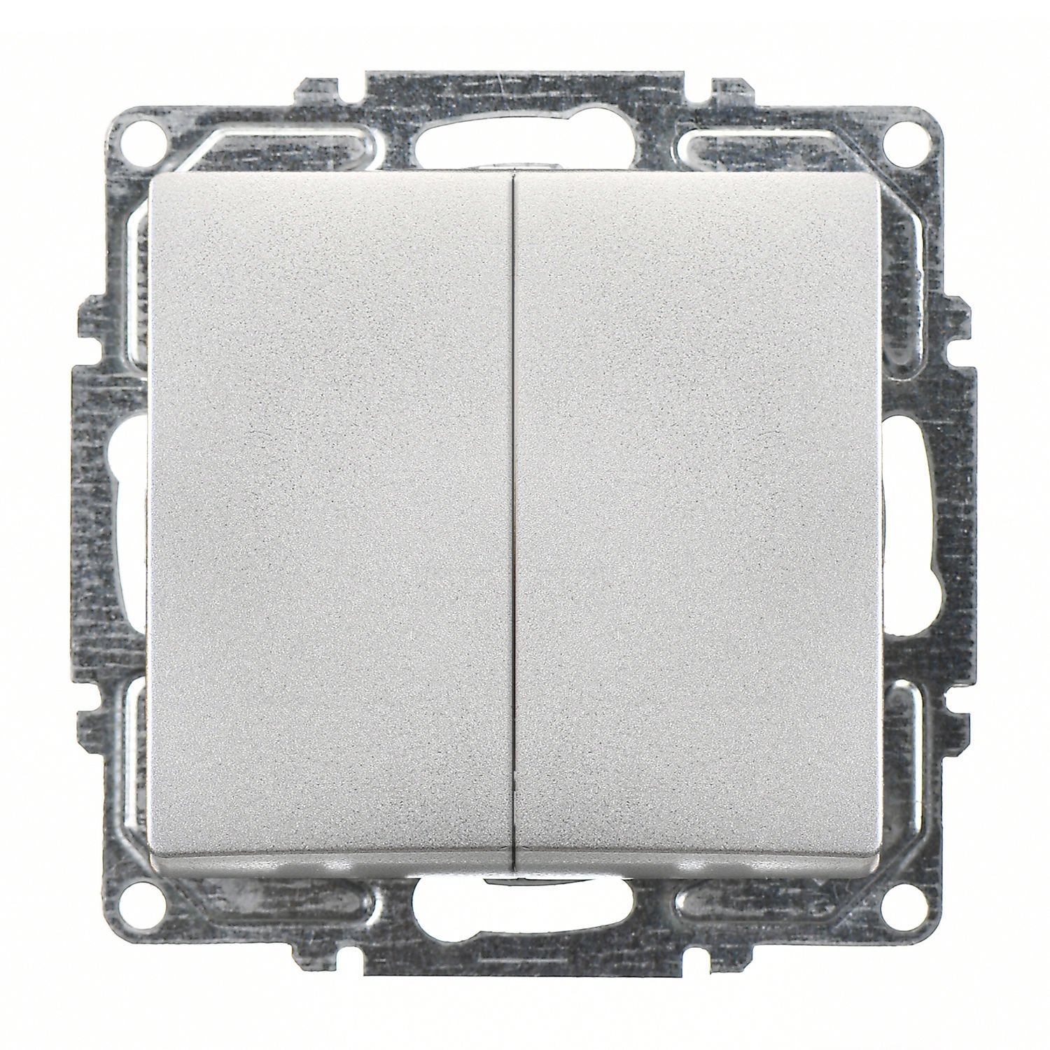 Günsan Visage Gümüş Vidalı Komütatör Anahtar - 10AX 250V