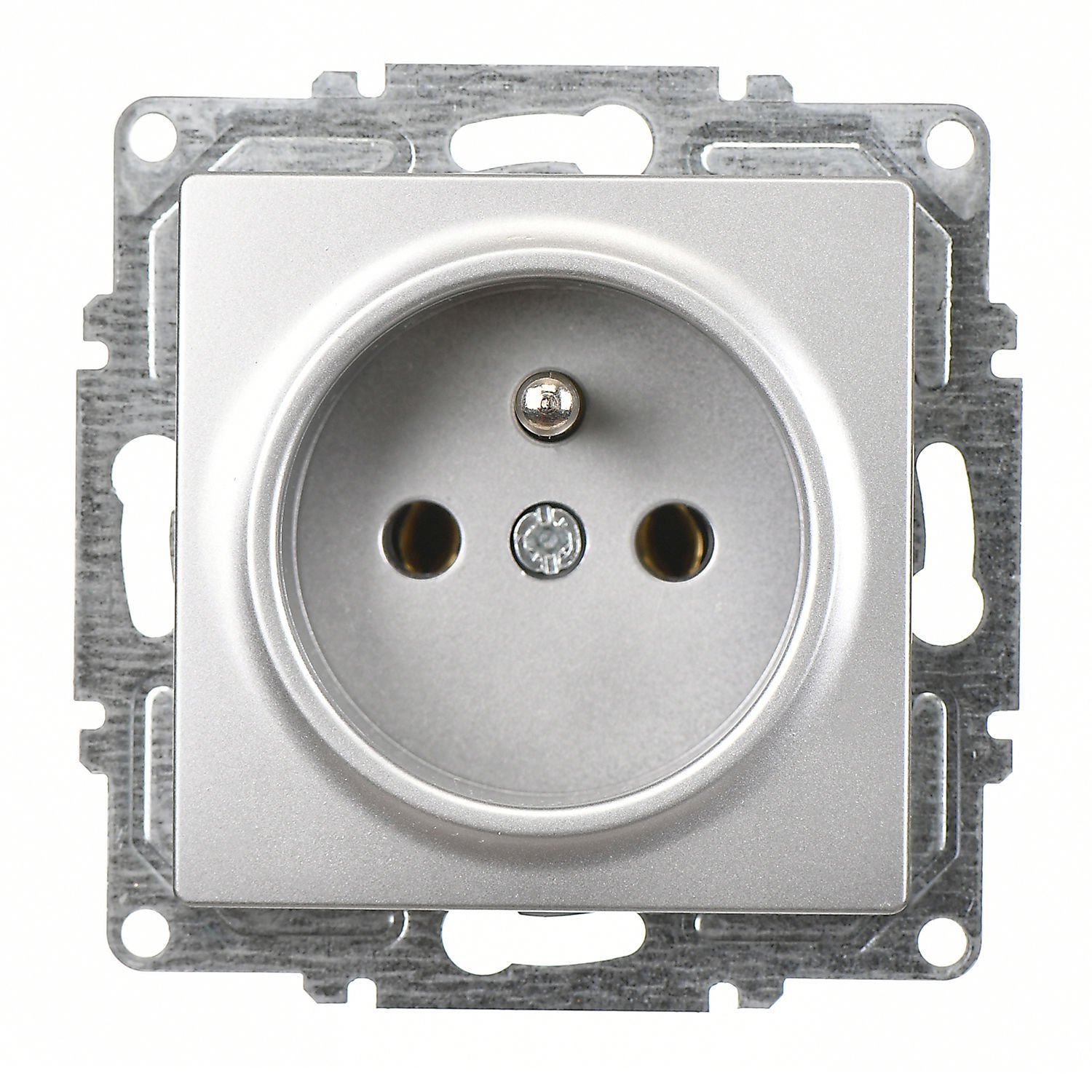 Günsan Visage Gümüş UPS Priz - 16A 250V - Vidalı