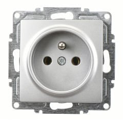 Günsan Visage Gümüş UPS Priz - 16A 250V - Vidalı