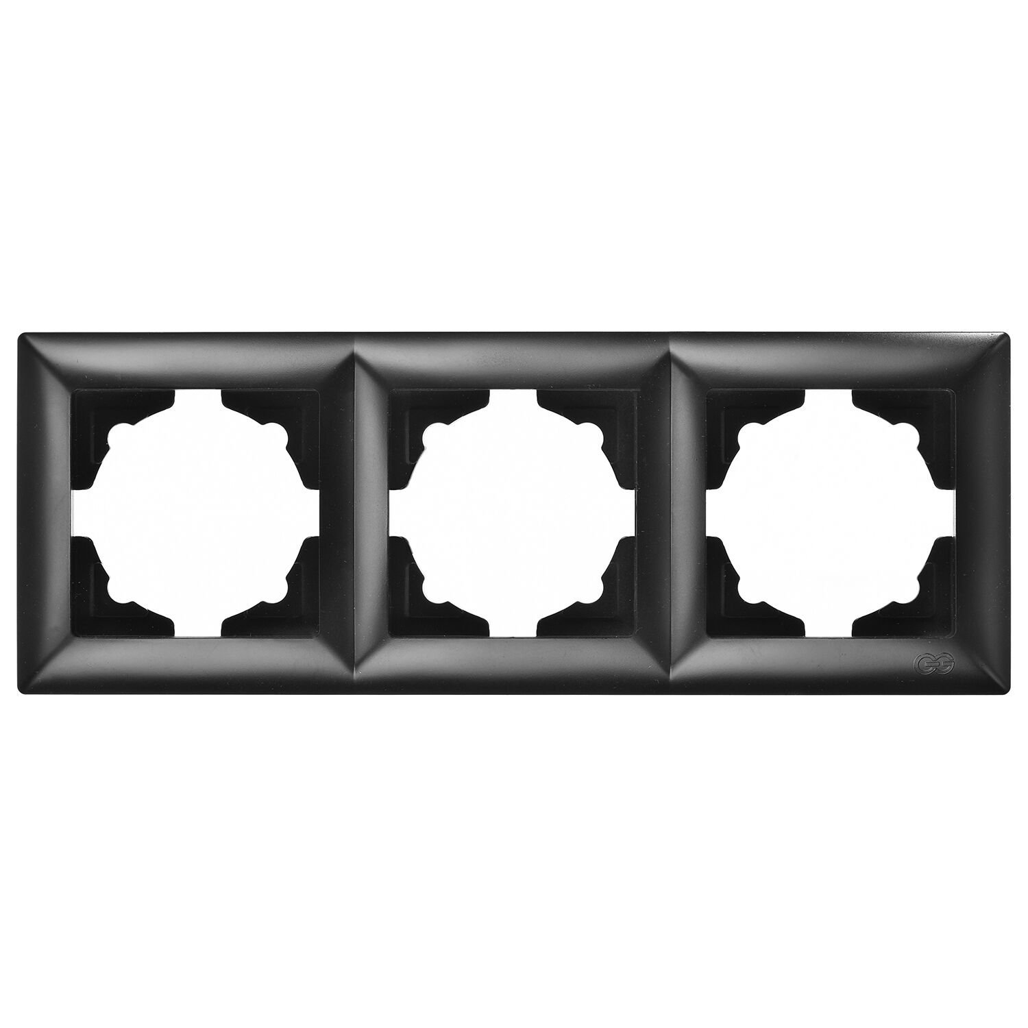 Günsan Visage Metalik Siyah Üçlü Çerçeve