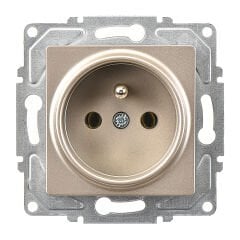 Günsan Eqona Metalik Bej UPS Priz - 16A 250V - Klipsli