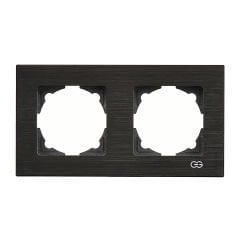 Günsan Eqona Siyah Inox İkili Çerçeve