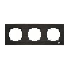 Günsan Eqona Siyah Inox Üçlü Çerçeve