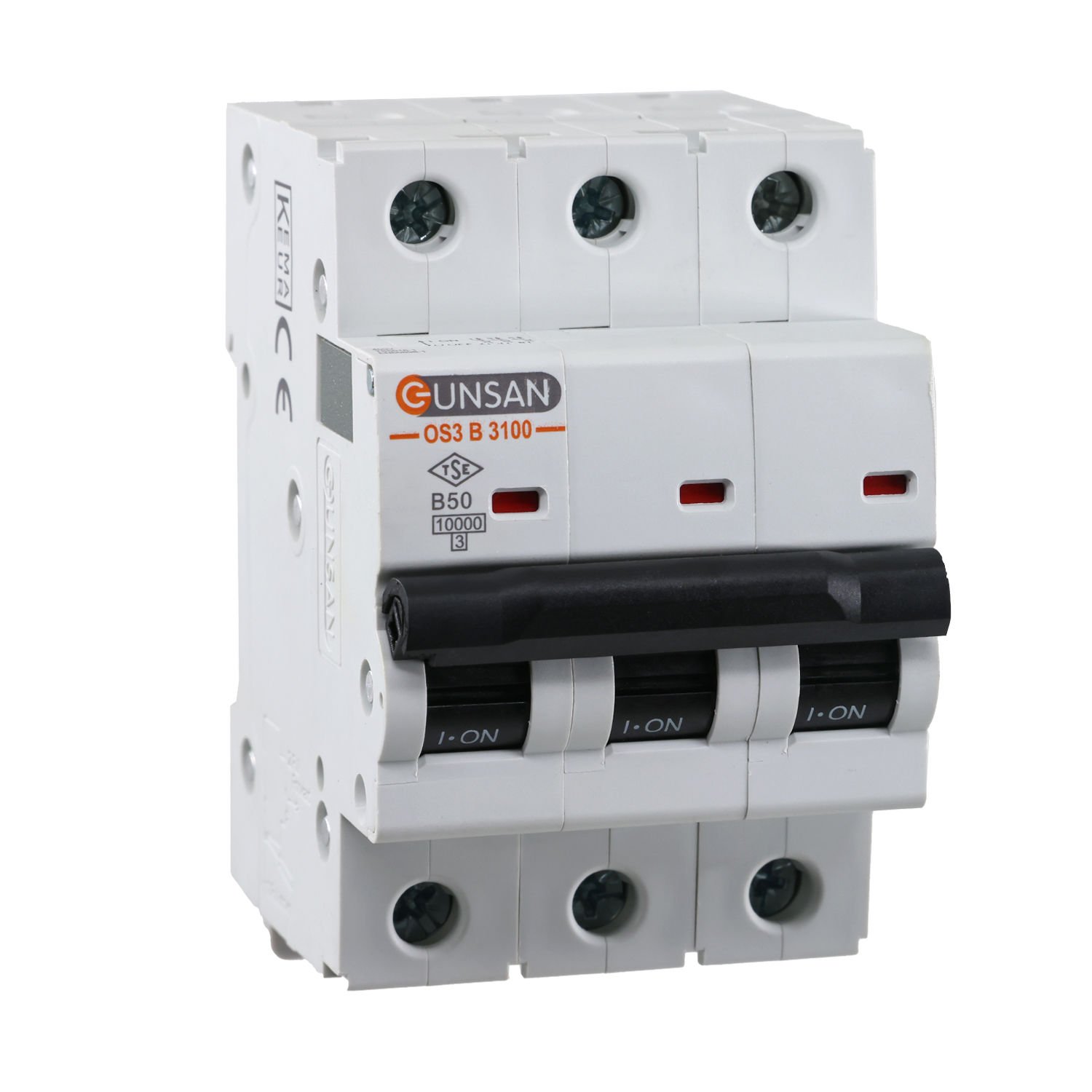 Günsan Valta Otomatik Sigorta 10kA B Tip 3P 50A